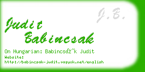 judit babincsak business card